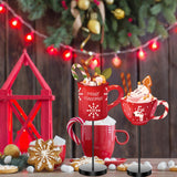 3 Pcs Christmas Table Decor Hot Chocolate Bar Hot Cocoa Bar Supplies Christmas Table Centerpieces Christmas Wooden Sign Tabletop Decor for Home Xmas Winter Holiday Party Decorations Geetery