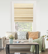 LazBlinds Cordless Bamboo Roman Shades, Privacy Window Treatment, Roll Up Bamboo Blinds for Windows, 35'' W x 60'' H LazBlinds
