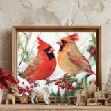 Christmas Paint by Numbers Kit for Adults Cardinal Paint by Number for Adults Beginner, Cardinal Paint by Numbers Art Supplies for Gift Home Wall Decor 16‘’W x 20''L hkejoi