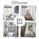 Kings Brand Furniture - Entryway Table - Narrow Console Table - Console Table with Storage - Hallway Decor - Wood Console Tables for Entryway - Narrow Console Sofa Side Table - Foyer - Grey Kings Brand Furniture