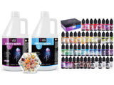 Bundle 1 Gallon Epoxy Resin Kit and 48pcs Concentrated Alcohol Ink Set LET'S RESIN