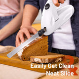 KEENSTAR Electric Knife for Carving Meat, Turkey, Bread, 150W Electric Knife Set with 2 Serrated Stainless Steel Blades & Serving Fork for Slicing Poultry, Ham & More, Ergonomic Handle & Safety Lock KEENSTAR