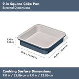 OXO Good Grips Non-Stick Pro Ceramic Coated Metal Bakeware 9” Square Cake Pan – Storm Blue OXO