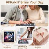 DPDAKIT DIY 5D Galaxy Diamond Art Painting Kit for Adults, Alphabet Round Full Drill Craft Diamond Dots Painting Canvas Supply for Home Wall Decor, 12x12inch DPDAKIT
