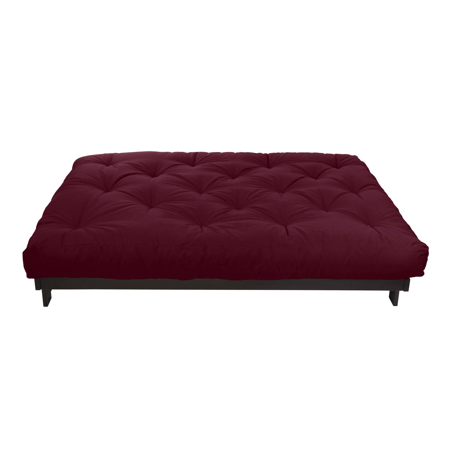 Mozaic Full Size 10-inch Cotton Twill Futon Mattress, Burgundy