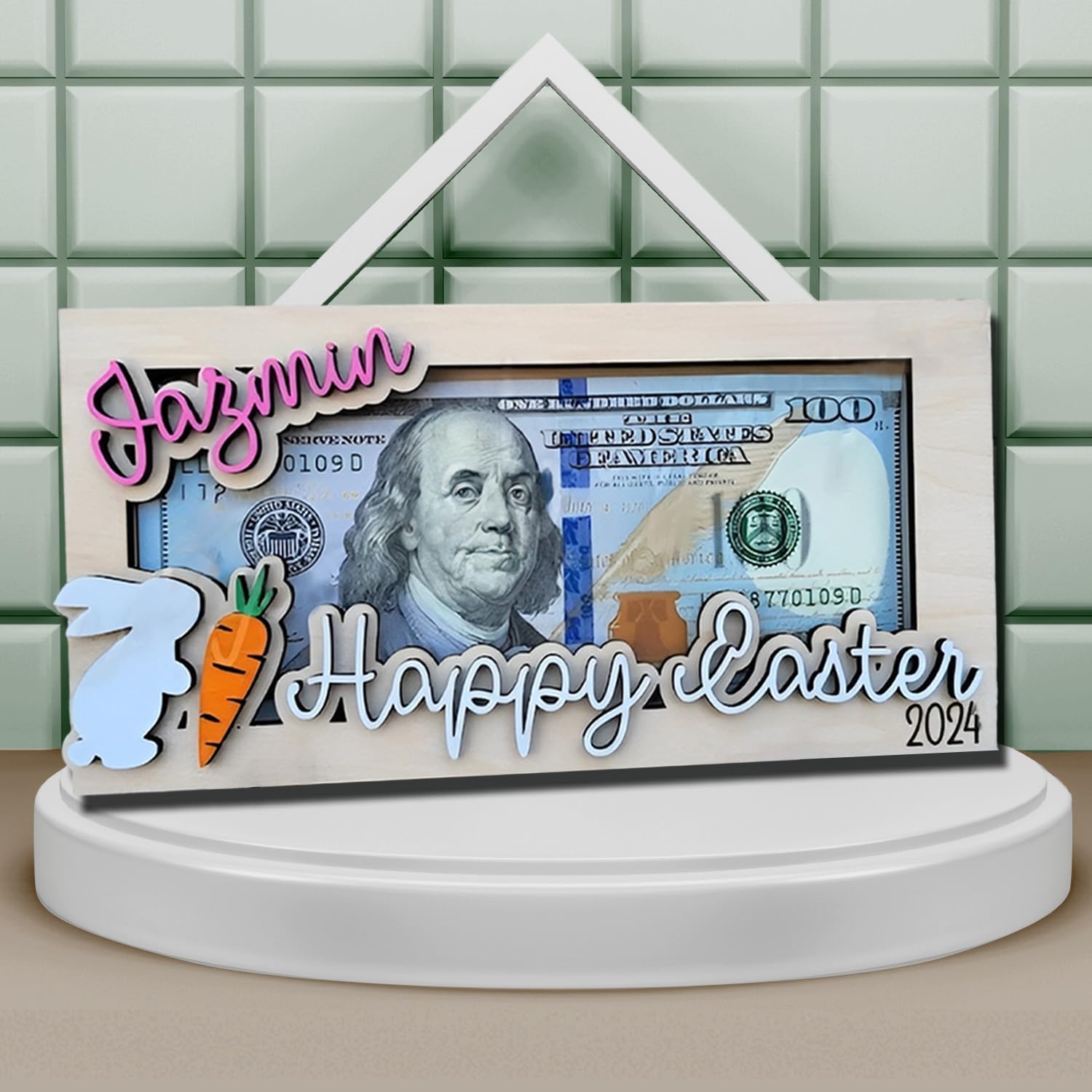 Easter Money Holder for Boys Girls, Surprise Place Card Holder, Custom Cash Holders with Pull Out, Happy Easter Gifts - WoodArtSupply