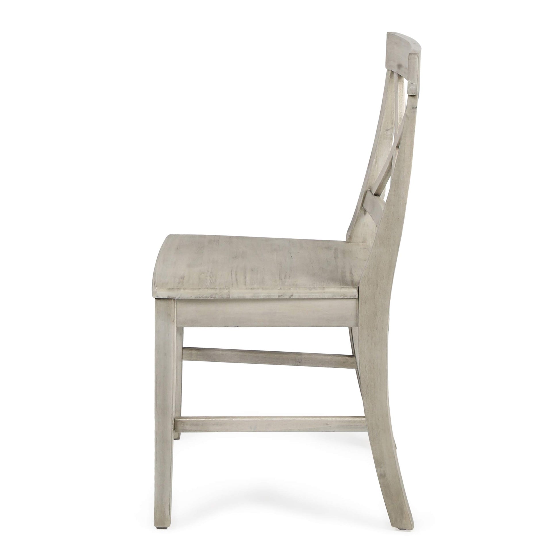 Christopher Knight Home Roshan Farmhouse Acacia Wood Dining Chairs, Light Grey Wash, 21D x 17.75W x 35.5H Inch - WoodArtSupply