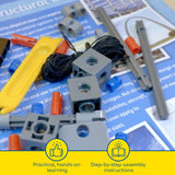 Thames & Kosmos Structural Engineering: Bridges & Skyscrapers | Science & Engineering Kit | Build 20 Models | Learn about Force, Load, Compression, Tension | Parents' Choice Gold Award Winner, Blue Thames & Kosmos