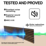 Wood Wall Panels, 2-Pack 94.5" x 12.6" Soundproof Wall Panels, Wood Slat Wall Panels for Wall Decor, Walnut AEVDOY