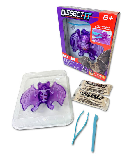 Dissect-It Simulated Synthetic Lab Dissection Toy, STEM Projects for Kids, Animal Science, Biology, and Anatomy Home Learning Kit, Bat Dissect It