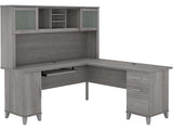 Bush Furniture Somerset 72W L Shaped Desk with Hutch Bush Business Furniture