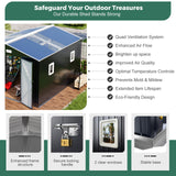 Metal Shed 10x12 Reinforced Sheds Outdoor Storage, Natural Lighting Tool Sheds with Translucent Roof Panels, Windows, and Lockable Doors, Ideal for Garden, Backyard, and Patio WACASA