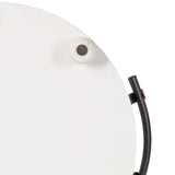 Kate and Laurel Bruillet Farmhouse Round Tray, 15 inch Diameter, Rustic White, Wood Tray for Coffee Table Kate and Laurel