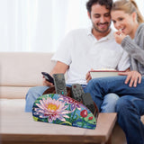 DIY Diamond Painting Remote Control Holder – Blooming Pink Lotus Design with Blue Water Background, Diamond Art Decorative Organizer Box for TV/AC Remotes, Makeup Brushes, Desk Supplies AiYuanzsh