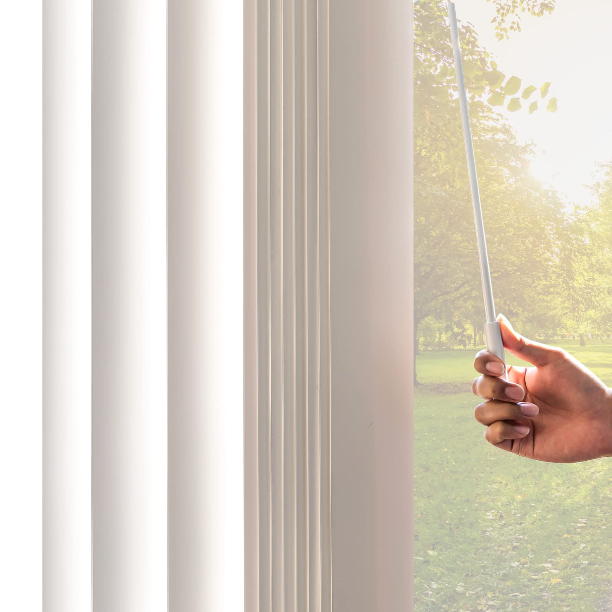 CHICOLOGY Vertical Blinds , Door Blinds & Shades , Blackout Window Shade , Vertical Blinds for Doors , Sliding Blinds Oxford White (Vinyl) 78"W X 84"H CHICOLOGY