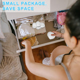 Mototo 30 Pieces Foldable Flying Disc Fans with Bag Folding Pocket Toy Set DIY Creative Gift Handheld Fabric Fan for Fun Party Favors Summer Outdoor Activity Game Halloween, White Mototo