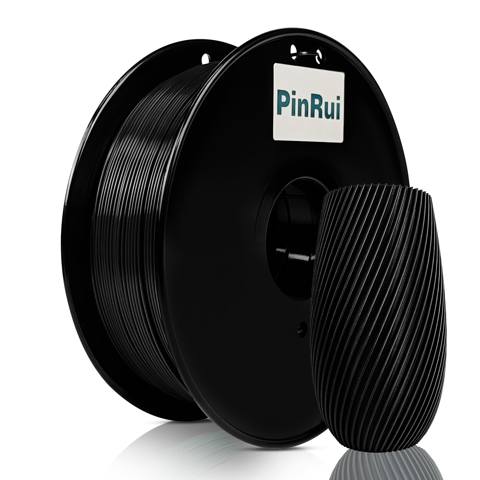 PinRui PLA Silk Filament 1.75mm 1KG, PLA 3D Printer Filament, No Warp Smooth Printing, Dimensional Accuracy +/- 0.03mm, Fit Most FDM Printer, Silk Black - WoodArtSupply