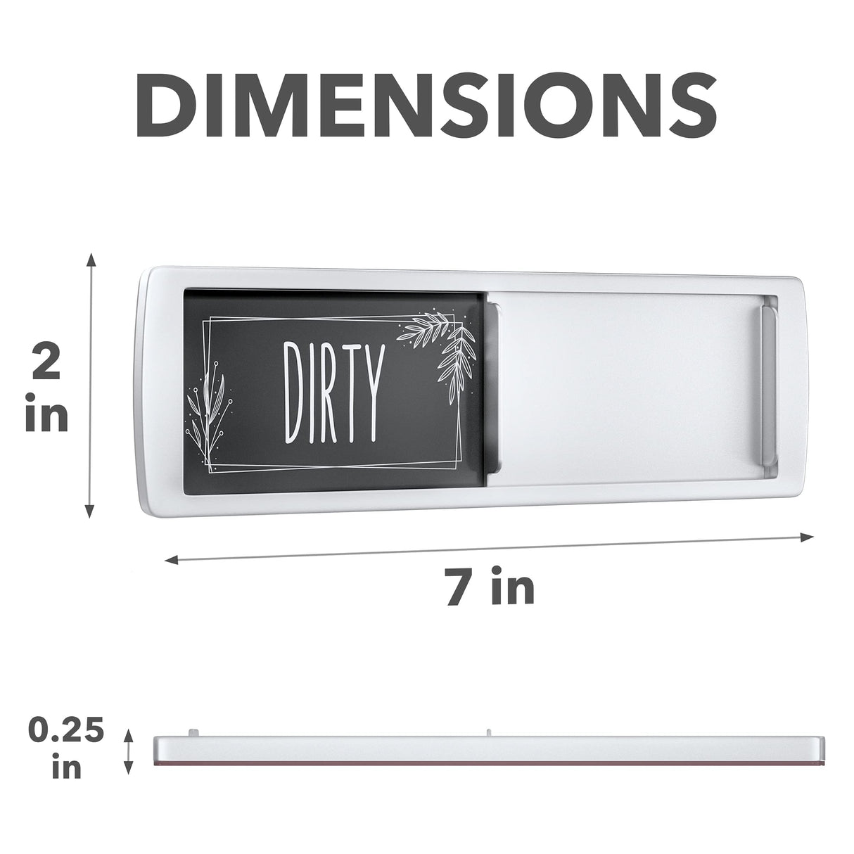 Stylish Dishwasher Magnet Clean Dirty Sign - 2 by 7 Inch - Ideal Clean Dirty Magnet for Dishwasher - Kitchen Organizer and Gadget - Nice Office, Home Farmhouse Decor ASSURED SIGNS