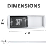 Stylish Dishwasher Magnet Clean Dirty Sign - 2 by 7 Inch - Ideal Clean Dirty Magnet for Dishwasher - Kitchen Organizer and Gadget - Nice Office, Home Farmhouse Decor ASSURED SIGNS