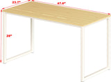 SHW Home Office 48-Inch Computer Desk, White/Oak SHW