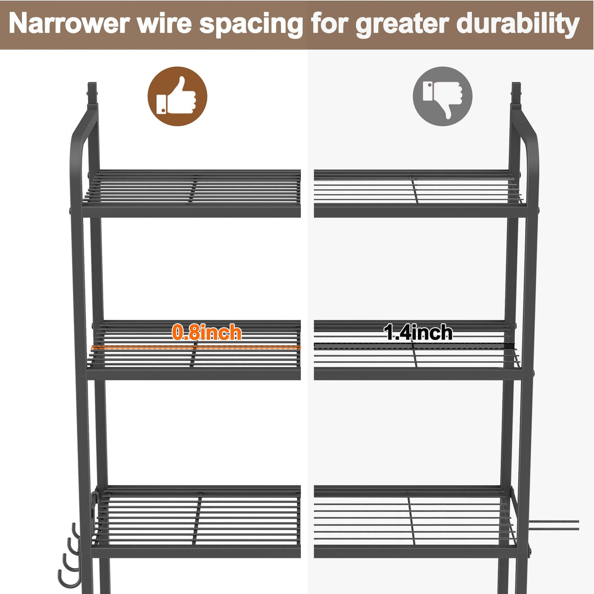 Cerlyunzan 3-Tier Over The Toilet Storage, Bathroom Organizer, Space-Saving, Above Toilet Storage Rack with 4 Hooks and Paper Holder, Metal Shelf, Black Cerlyunzan