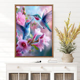 MEIYUDA 5D Hummingbirds Diamond Painting Kits for Adults, DIY Birds and Flowers Full Drill Diamond Art for Adults Beginners, Crafts Kits for Home Wall Decor Present 12×16inch MEIYUDA