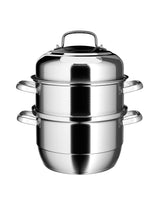 VENTION Large Indution Steamer Pot(28cm), 3 Tier Steamer for Cooking, 11 Inch Stainless Steel Steamer Pot for Cooking, Steam Pot for Dumpling VENTION