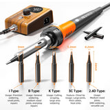 90W Digital display soldering station, stable knob control, independent switch power supply, tin wire, tin absorber, anti-static tweezers, 5 soldering iron tips, handle fixed bracket MEAKEST
