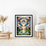 DOMROM Diamond Painting Kits for Adults, Rainbow Angel Diamond Art Kits for Adults Beginner, DIY Landscape Diamond Dots Paint by Diamonds Art and Crafts for Hobbies, Gifts, Home Art Decor 12x16 inch DOMROM