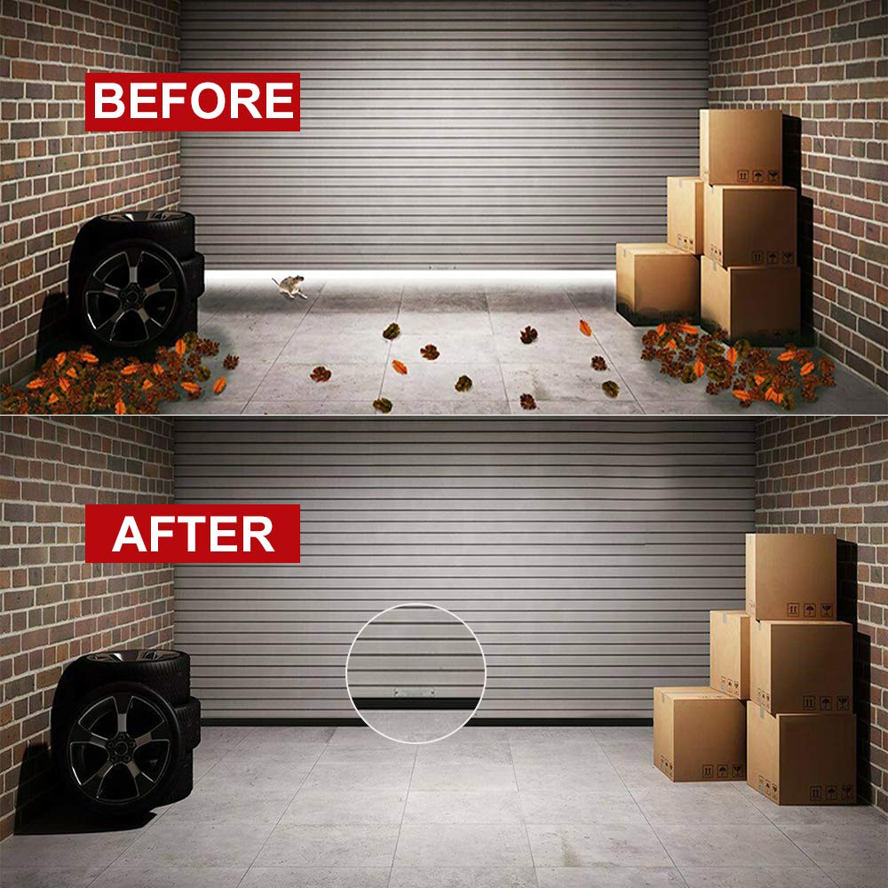 DGSL Universal Garage Door Seal, Garage Door Rubber Seal Strip Replacement, Weatherproofing Garage Door Weather Stripping with Nails (20 Feet) DGSL