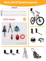 FRAYSCENT Slatwall Panels Garage Tool Organizer Wall Mount Garage Slat Wall Storage Systems, Bike Storage Rack Garage Organizers and Storage PVC Wall Panels Slat Wall Paneling FRAYSCENT