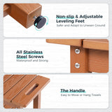 LAHAAP 35" Shower Bench, Waterproof Poly Lumber Shower Stool for Shaving Legs, Shower Chair Seat Holds up to 400lbs, Bathroom Bench for Inside Shower, Non-Slip (Brown) LAHAAP