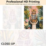 Paint by Number for Adults, Cat on Toilet Paint by Numbers, Bengal Cat Reading Newspaper Painting by Numbers Kits, DIY Oil for Adults Simple Painting Craft Kits for Adult, 16 X20 Inch TUMOVO