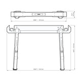 ToughBuilt - Folding Sawhorse - Sturdy, Durable, Lightweight, Heavy-Duty, 100% High Grade Steel - Adjustable up to 4x4 Size Support Arms - 1300 LB Capacity - (TB-C700) - 2 Pack ToughBuilt