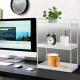 3-Tier Bathroom Countertop Organizer Vanity Tray Cosmetic & Makeup Storage Kitchen Spice Rack Standing Shelf, White Aisung
