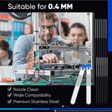 48 Pieces 3D Printer Nozzle Cleaning Kit 0.4 mm Stainless Steel Nozzle Cleaning Needles 3D Printer Nozzle Cleaner for 3D Printer Accessory Hotop