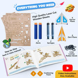Smartivity 2in1 Hydraulic Airplanes & Darts Launcher STEM Toy for Kids Ages 6-14 Years I Cool Birthday Gifts for Boys & Girls | DIY Science STEM Kit for 6, 8,10,12,14 Years I Engineering Game Smartivity