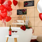 2 Pieces Funny Teal Bathroom Signs Beach Theme Bathroom Wall Decor Teal Bathroom Accessories Farmhouse Toilet Rustic Wooden Signs(Rose Style) Jetec