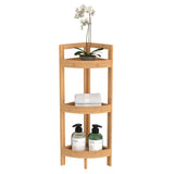 Bamboo Corner Shelf with 3 Tiers - Stylish Floor Standing Unit for Small Spaces by ClosetMaid ClosetMaid