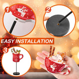 3 Pcs Christmas Table Decor Hot Chocolate Bar Hot Cocoa Bar Supplies Christmas Table Centerpieces Christmas Wooden Sign Tabletop Decor for Home Xmas Winter Holiday Party Decorations Geetery