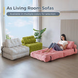 MAXYOYO Folding Sofa Bed, Convertible Sleeper Chair with Pillow Foldable Mattress with Back Support, Portable Fold Out Chair Bed Comfy Floor Sofa Lounge for Living Room Bedroom, Green, Single MAXYOYO