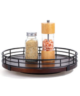 BAMBOO LAND- Lazy Susan Turntable Organizer, 12", Dark Mahogany Lazy Susan for Table Top, Wooden Lazy Susan, Wood Lazy Susan, Lazy Susan for Dining Table, Table Lazy Susan Wood, Table Top Lazy Susan BAMBOO LAND
