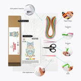 Uniquilling Quilling Kits Paper Quilling Kit for Adults Beginner, Paper Filigree Painting Kits DIY Kits for Adults with Complete Quilling Tools, Modern Wall Art for Living Room, 16*20-inch Owl(Basic) Uniquilling