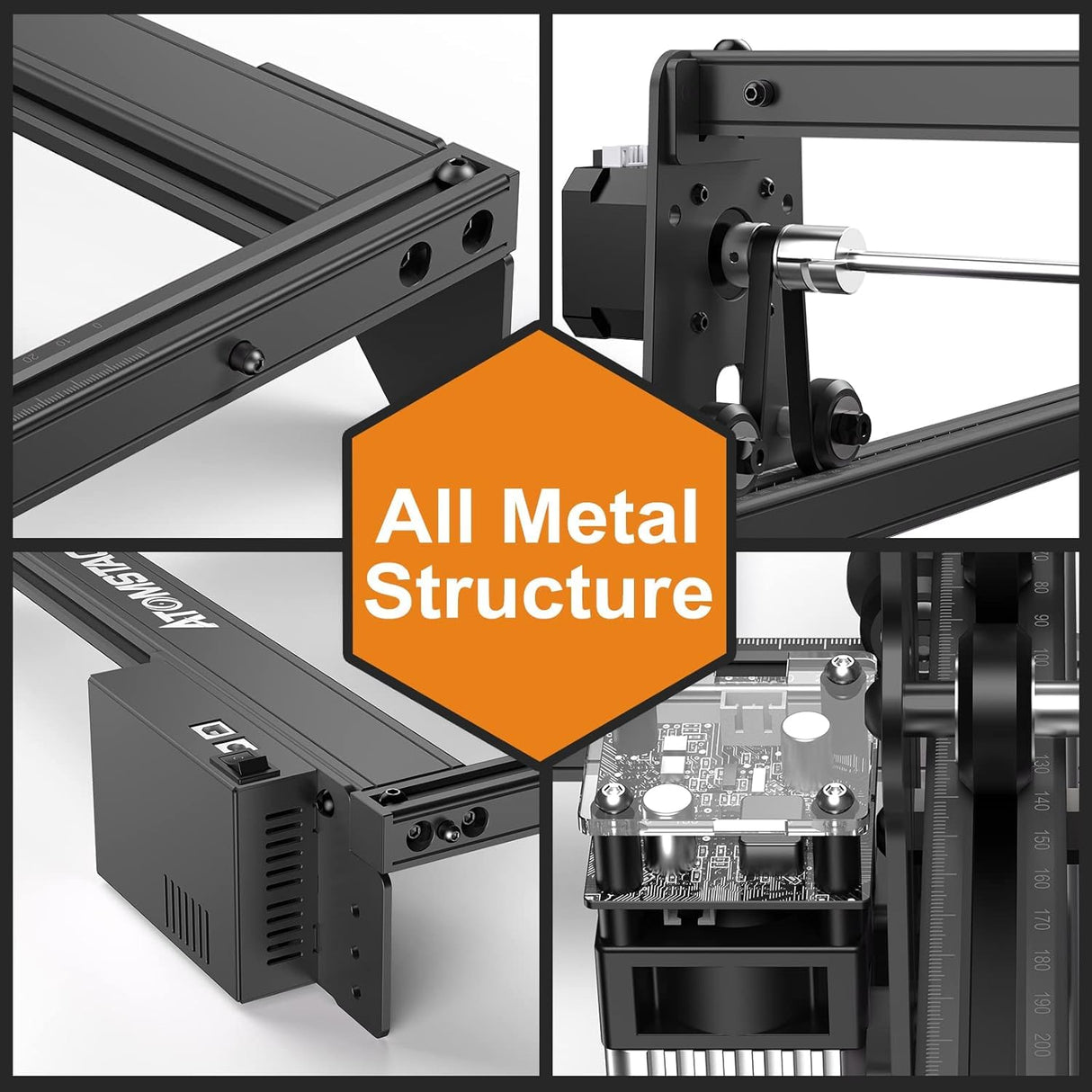 Refurbished ATOMSTACK A5 PRO Laser Engraver and Cutter,Class 4,5000mW Output Power Laser Cutter, 40W Higher Accuracy Laser Engraving Cutting Machine for Wood and Metal Naccolly