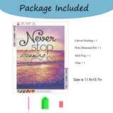 PDSLAIKE Inspirational Quote Diamond Painting Kits - DIY Craft Beach Diamond Art Motivational Sayings Office Wall Decor 11.8x15.7in PDSLAIKE