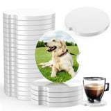Sublimation Car Coasters Blanks, Absorbent Ceramic Car Coasters Sublimation Blanks for Cup Holders, Absorb Spills to Keep Cupholders Clean Valyria