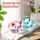 LET’S RESIN Animal Resin Molds, Cute Pig and Cow Figurine Silicone Molds for Epoxy Resin, Large 3D Round Resina Molds for Flowers Preservation, Resina Crafts, Home Desk Decor & Gifts for Animal Lovers LET'S RESIN