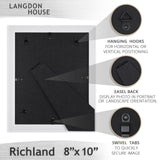 Langdon House 8x10 Picture Frames (Distressed White, 3 Pack) Farmhouse Style, Richland Collection Langdon House