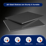 Yizosh Storage Shelves, 5000LBS Garage Shelving Unit, Metal Shelving Adjustable Storage Shelves Heavy Duty, Suitable for Garage, Supermarket, Warehouse, 71" W x 24" D x 70" H Yizosh