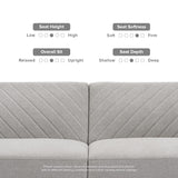 mopio Futon Sofa Bed, Couch, Small Sofa, Sleeper Sofa, Loveseat, Mid Century Modern Futon Couch, Sofa Cama, Couches for Living Room (Light Gray Fabric) mopio